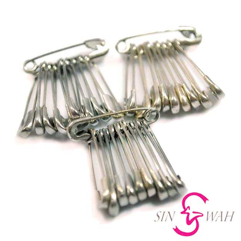 Sin Wah Online - Safety Pins - Silver (12pcs)