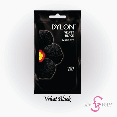 Dylon Permanent Fabric Dye, Velvet Black - 1.75 oz packet
